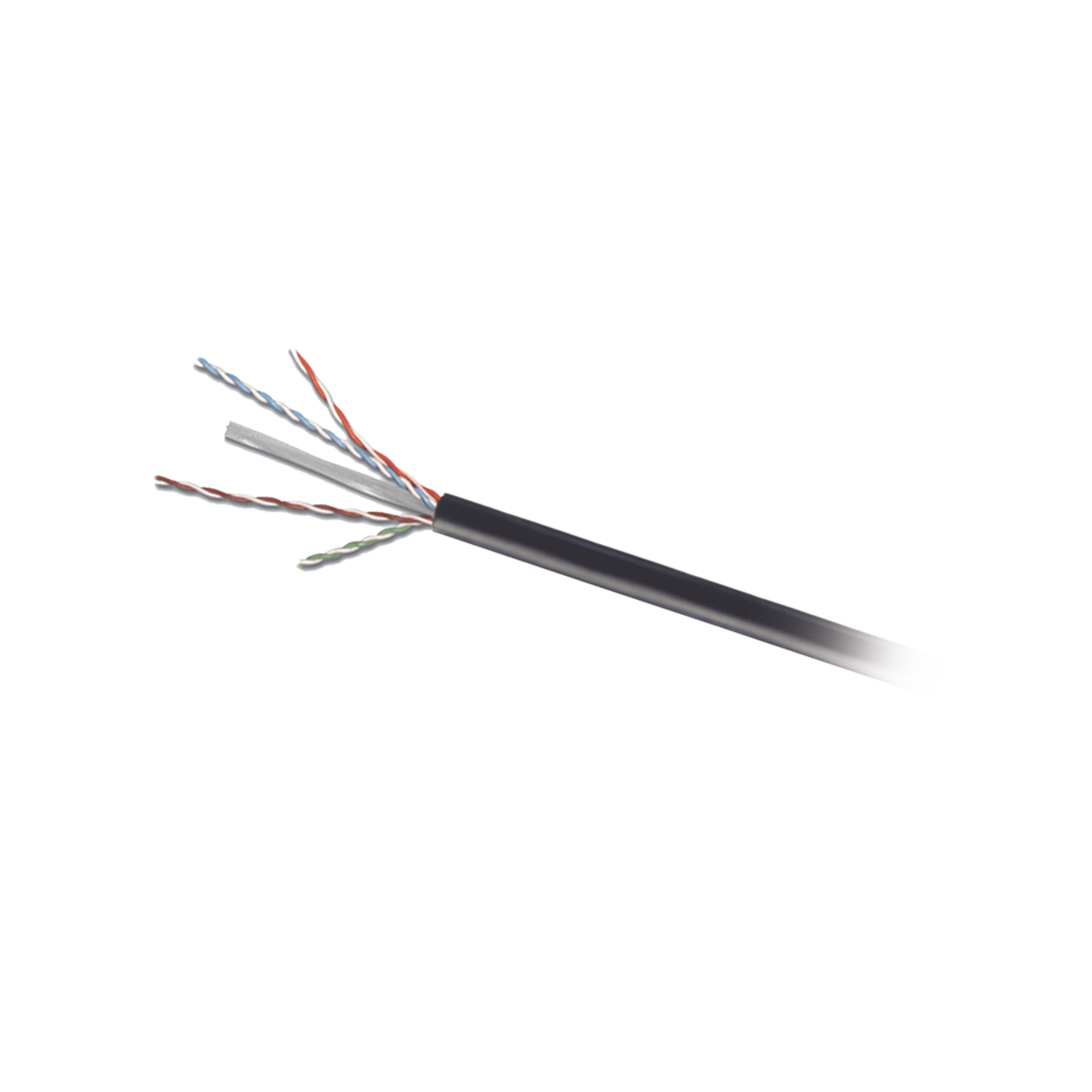 Bobina de Cable UTP de 4 Pares, Para Exterior con Gel, Cat6 (23 AWG), Industrial para Climas Extremos, Enterrado Directo, Color Negro, 305 m Bobina de Cable UTP de 4 Pares, Para Exterior con Gel, Cat6 (23 AWG), Industrial para Climas Extremos, Enterrado Directo, Color Negro, 305 m